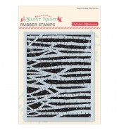 October Afternoon Silent Night Birch stamp